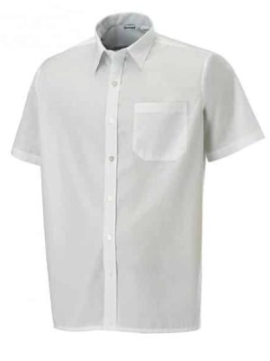 Chemises de service Homme Manches courtes - Molinel vue de face blanc