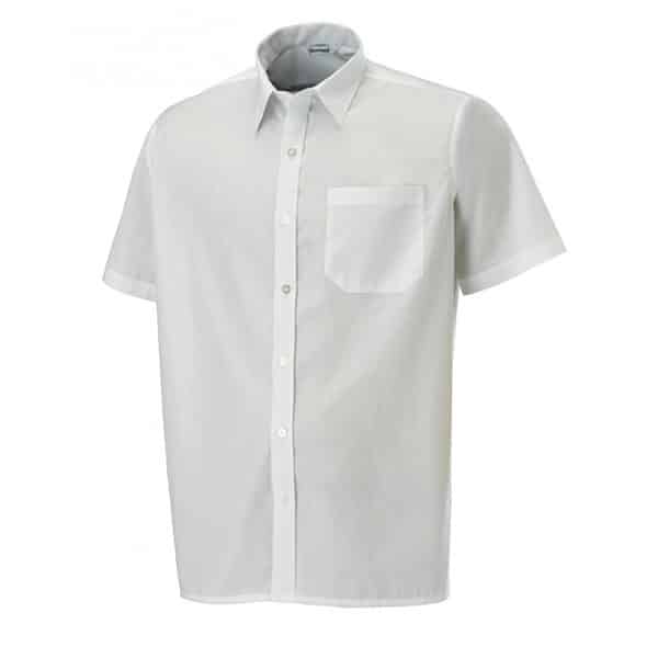 Chemises de service Homme Manches courtes - Molinel vue de face blanc