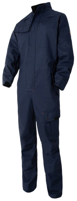 Combinaison multirisques Invict 5S+ Molinel vue de face BLEU MARINE FONCÉ