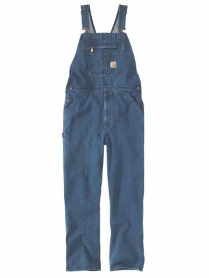 Salopette de travail traditionnelle Denim Carhartt vue de face
