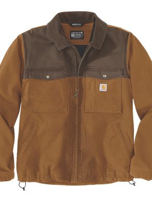T-shirt de Travail Manches Longues Carhartt – Avec Logo sur Manche rouge vue de face