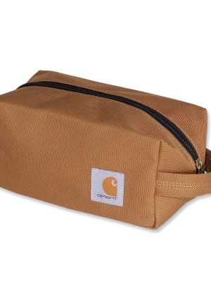 Trousse de voyage pour le travail Carhartt vue de face 3 4 marron