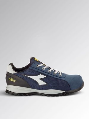 Chaussures de sécurité basses GLOVE NET S1PL Diadora Utility bleu vue du cote droit
