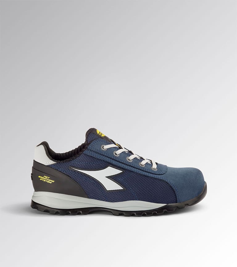 Chaussures de sécurité basses GLOVE NET S1PL Diadora Utility bleu vue du cote droit