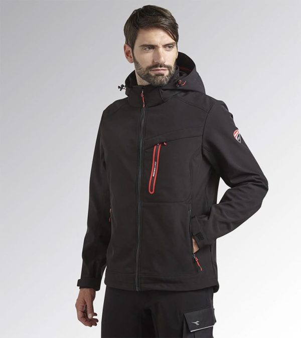 Veste softshell - Diadora Utility x Ducati Corse vue de face portee