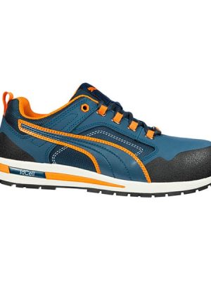 Baskets de sécurité basses Crosstwist Puma Safety vue de cote droit turquoise