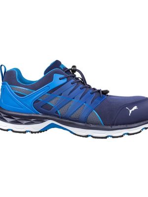 Chaussures de sécurité basses S1PS Velocity 2.0 Puma Safety vue de cote droit bleu