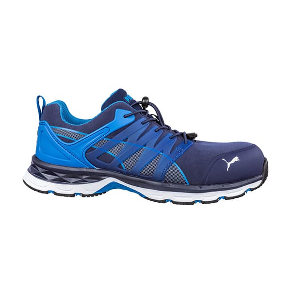 Chaussures de sécurité basses S1PS Velocity 2.0 Puma Safety vue de cote droit bleu